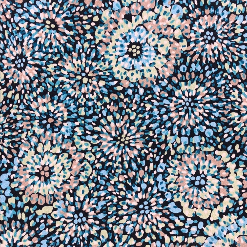 dressbarn Blue and Black Floral Midi Dress - Picture 6 of 7